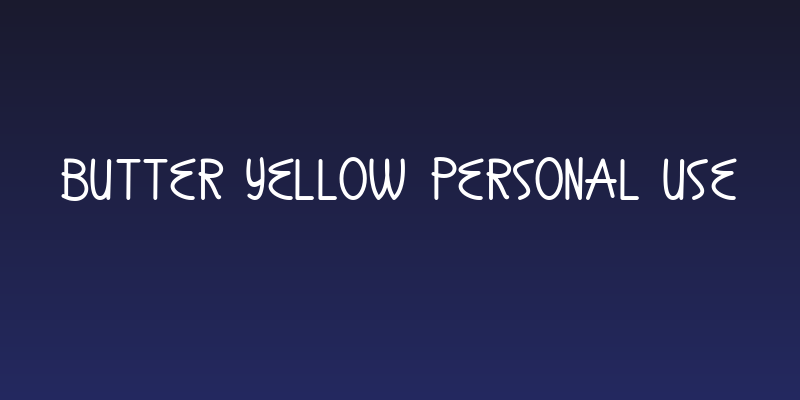 Butter Yellow Personal Use Social Header