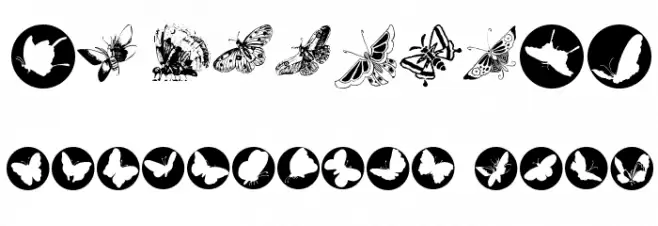 ButterFly Font Alte caractere