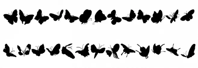 ButterFly Font Litere mici