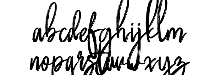 ButterLuchyFree Font LOWERCASE