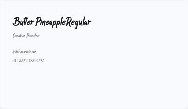 ButterPineappleRegular Business Card
