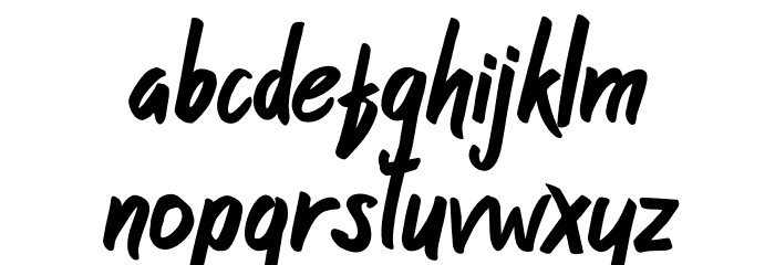 ButterPineappleRegular Font LOWERCASE