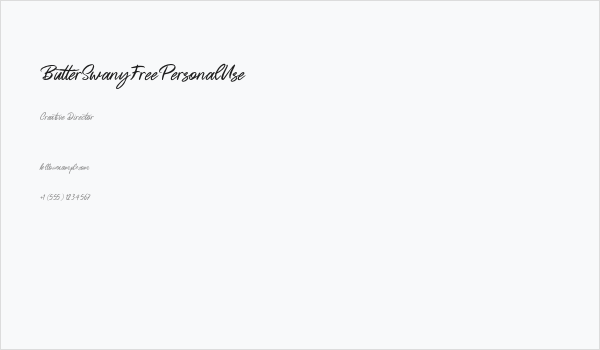 ButterSwanyFreePersonalUse Business Card