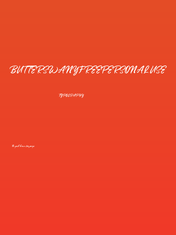 ButterSwanyFreePersonalUse Poster