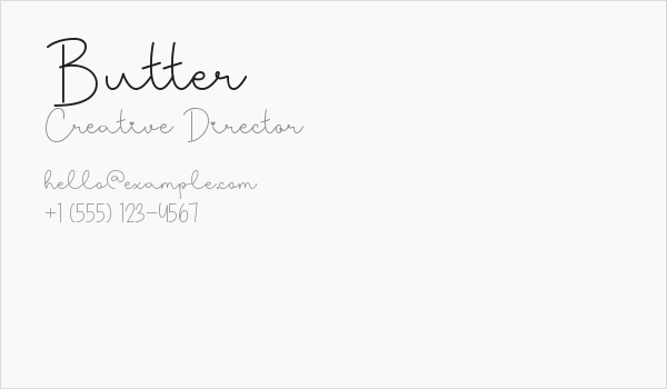 Butter Business Card