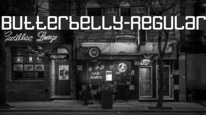 Butterbelly-Regular Font examples