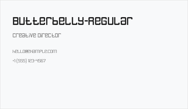 Butterbelly-Regular Business Card