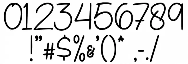 Buttercake Font OTHER CHARS