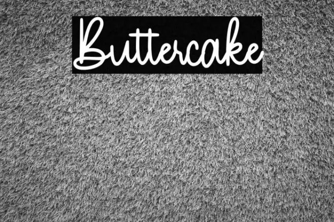 Buttercake Font examples