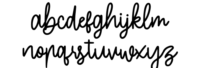 Buttercake Font LOWERCASE