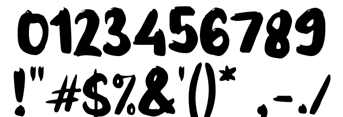Buttercream Chocolate Font OTHER CHARS