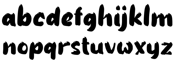 Buttercream Chocolate Font LOWERCASE