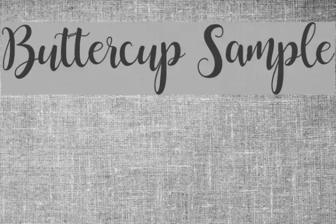 Buttercup Sample Font examples