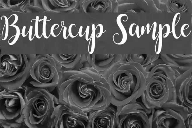 Buttercup Sample Font examples