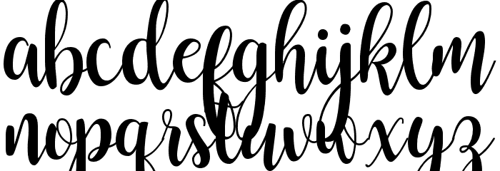 Buttercup Sample Font LOWERCASE
