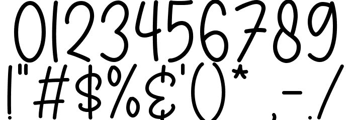 Buttercup Font OTHER CHARS