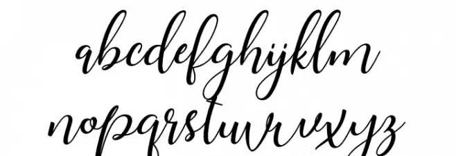 ButtercupScript Schriftart Kleinbuchstaben