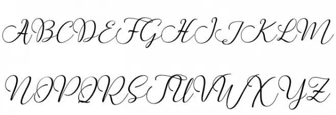 ButtercupScript Font Litere mari