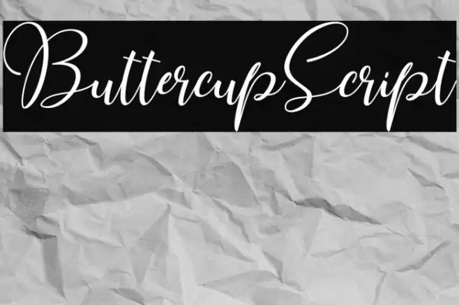 ButtercupScript Font examples