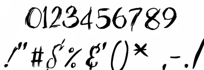 Butterflies Brush Font OTHER CHARS