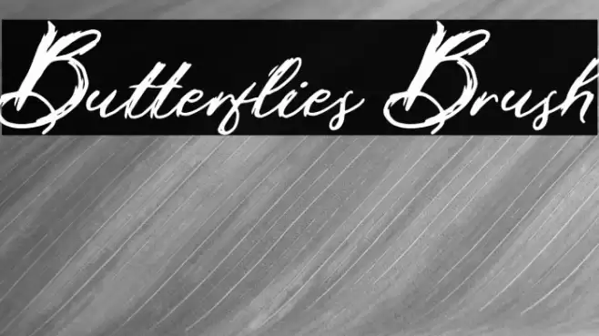 Butterflies Brush Font examples