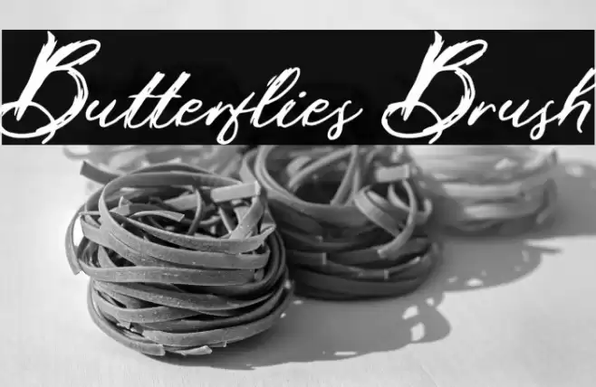 Butterflies Brush Font examples