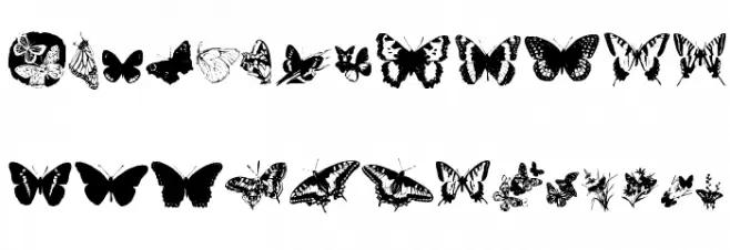 Butterflies by Darrian Шрифта ВЕРХНИЙ