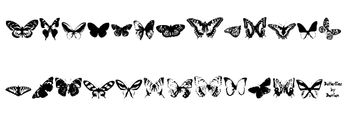 Butterflies by Darrian Font LOWERCASE