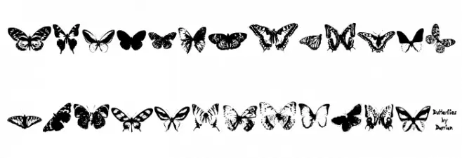 Butterflies by Darrian फ़ॉन्ट लोअरकेस
