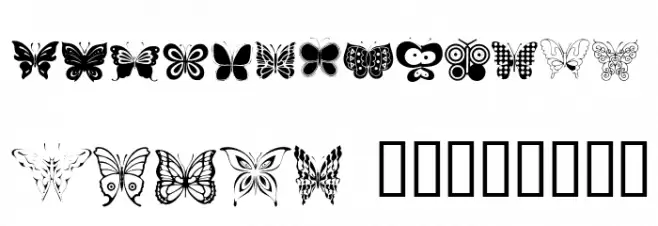 Butterflies 字体 大写