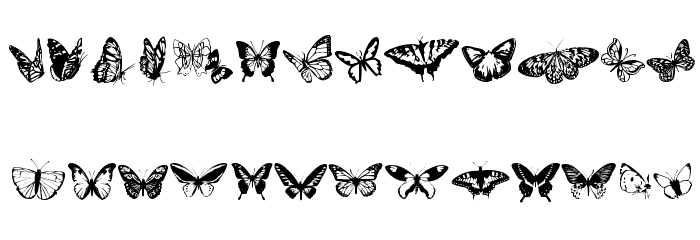 Butterflies Font LOWERCASE