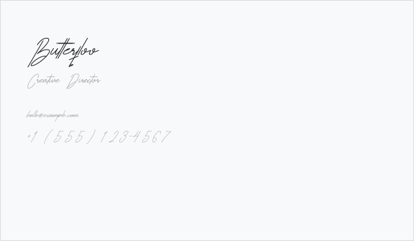 Butterfloo Business Card