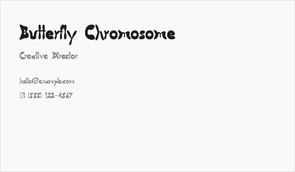 Butterfly Chromosome Business Card