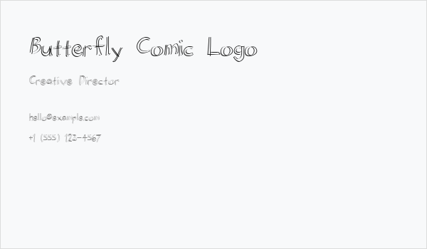 Butterfly Comic Logo Business Card