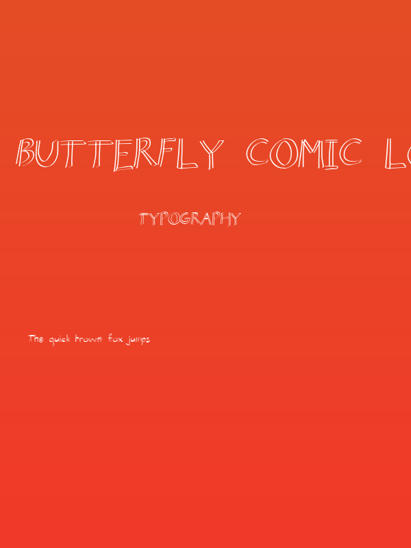 Butterfly Comic Logo Poster