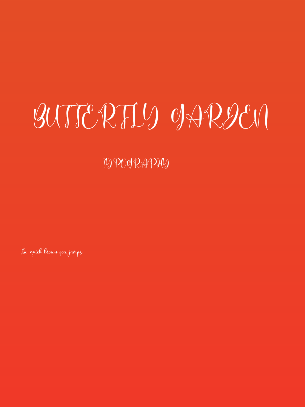 Butterfly Garden Poster