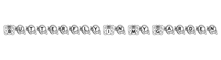 Butterfly In My Garden Font