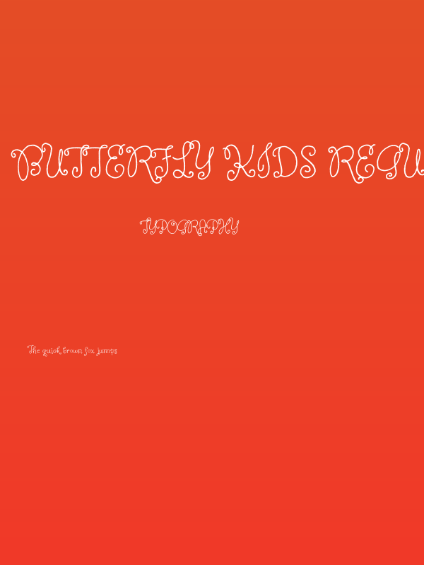 Butterfly Kids Regular Poster