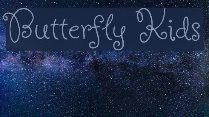 Butterfly Kids Font examples