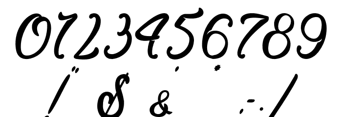 Butterfly Kiss - Personal Use Font OTHER CHARS
