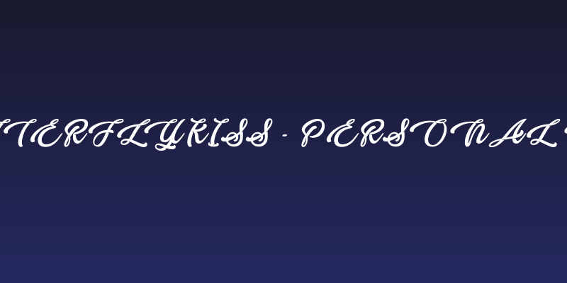 Butterfly Kiss - Personal Use Social Header