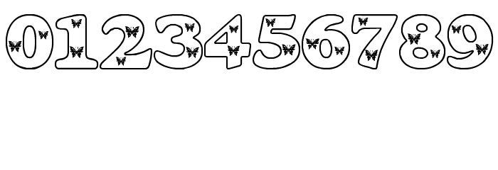 Butterfly Letters Font OTHER CHARS
