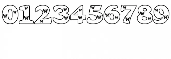 Butterfly Letters Font Alte caractere