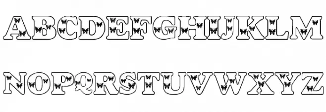 Butterfly Letters फ़ॉन्ट अपरकेस