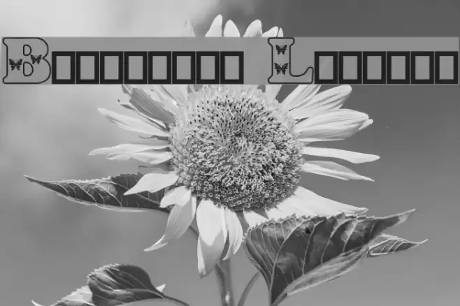 Butterfly Letters Font examples