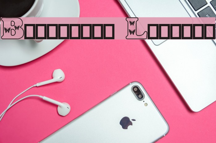 Butterfly Letters Font examples