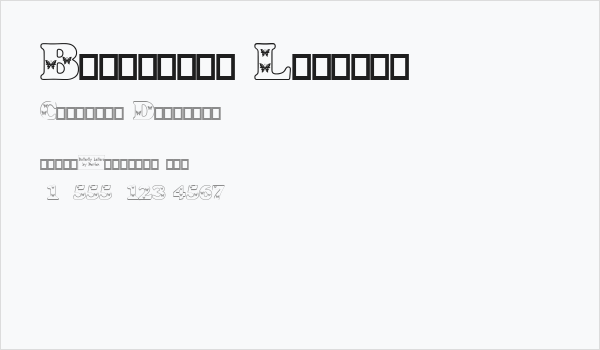 Butterfly Letters Business Card