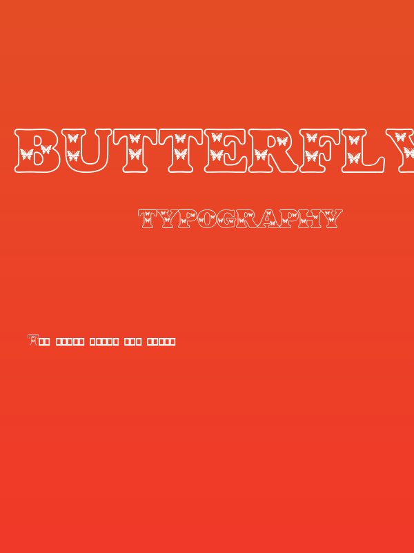 Butterfly Letters Poster