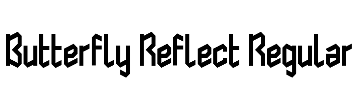 Butterfly Reflect Regular  नि: शुल्क फ़ॉन्ट्स डाउनलोड