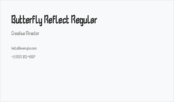 Butterfly Reflect Regular Business Card